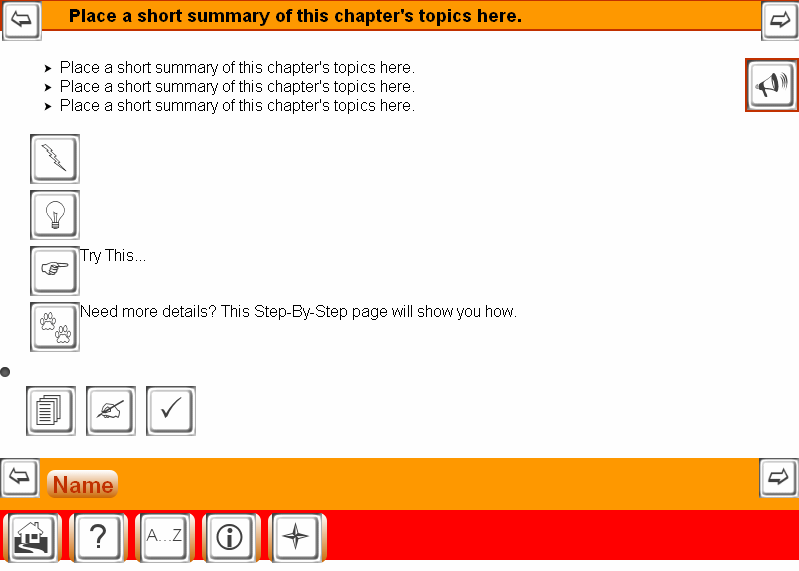 Touch-Orange Template - Inside Page