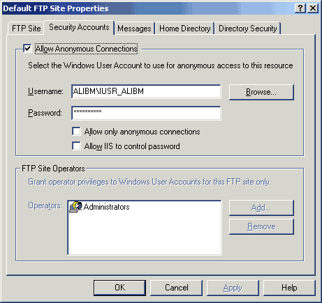 FTP directory security 