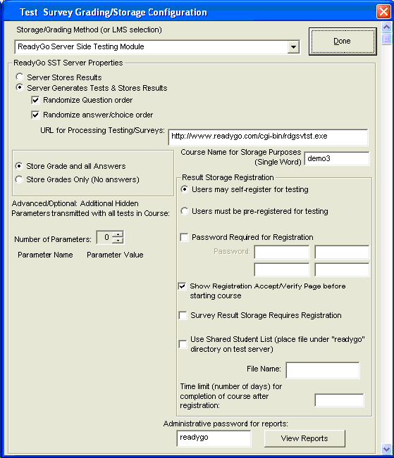 SST configuration page 